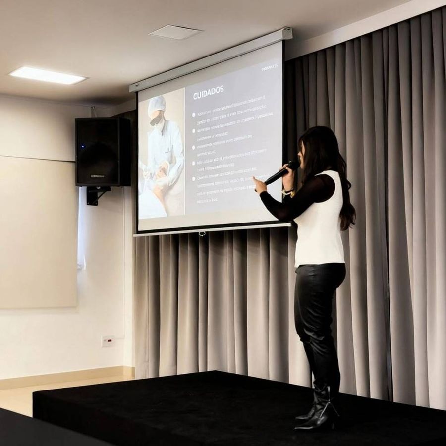 Dra. Larissa Ramazzini ministrando workshop do Método Ramaz